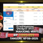BUKTI JACKPOT SLOT MAHJONG WAYS TERPERCAYA DI INDONESIA TGL 18-06-2025
