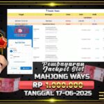 BUKTI JACKPOT SLOT MAHJONG WAYS TERPERCAYA DI INDONESIA TGL 17-06-2025