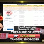 BUKTI JACKPOT SLOT TREASURE OF AZTEC TERPERCAYA DI INDONESIA TGL 17-06-2025