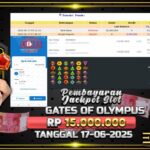 BUKTI JACKPOT SLOT GATES OF OLYMPUS TERPERCAYA DI INDONESIA TGL 17-06-2025