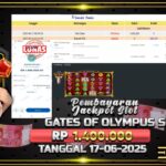 BUKTI JACKPOT SLOT GATES OF OLYMPUS SUPER SCATER TERPERCAYA DI INDONESIA TGL 17-06-2025