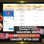 BUKTI JACKPOT SLOT MAHJONG WAYS TERPERCAYA DI INDONESIA TGL 16-06-2025
