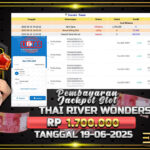 BUKTI JACKPOT SLOT THAI WONDERS TERPERCAYA DI INDONESIA TGL 19-06-2025