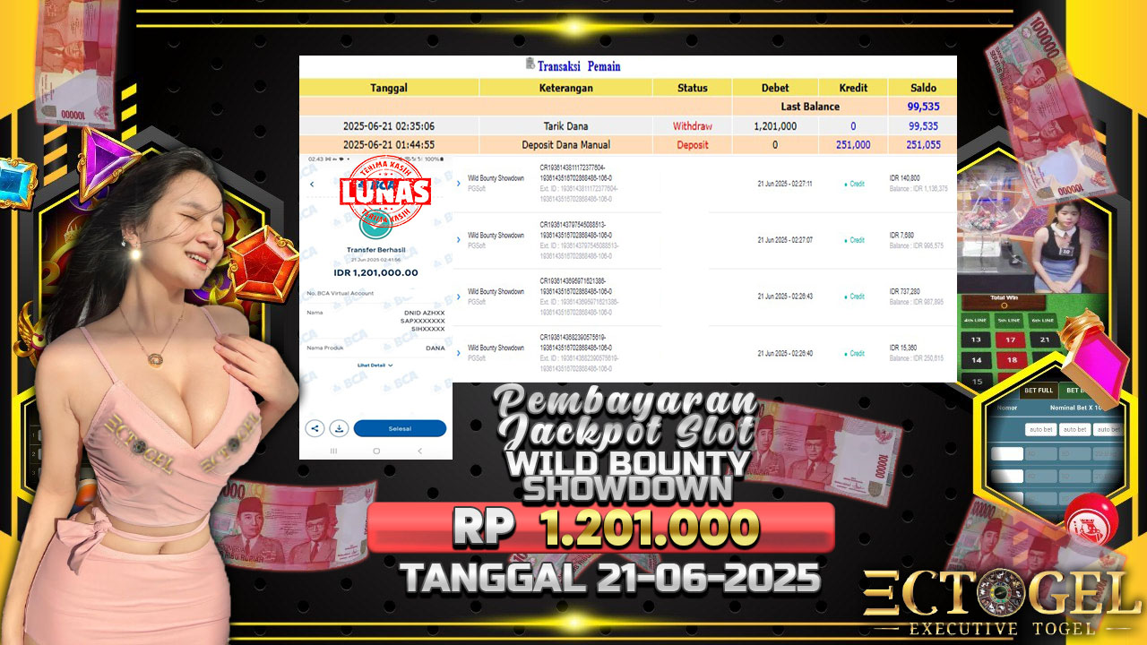 BUKTI JACKPOT SLOT WILD BOUNTY SHOWDOWN TERPERCAYA DI INDONESIA TGL 21-06-2025