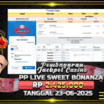 BUKTI JACKPOT CASINO PP LIVE SWEET BONANZA CANDY LAND TERPERCAYA DI INDONESIA TGL 23-06-2025