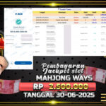 BUKTI JACKPOT SLOT MAHJONG WAYS TERPERCAYA DI INDONESIA TGL 30-06-2025