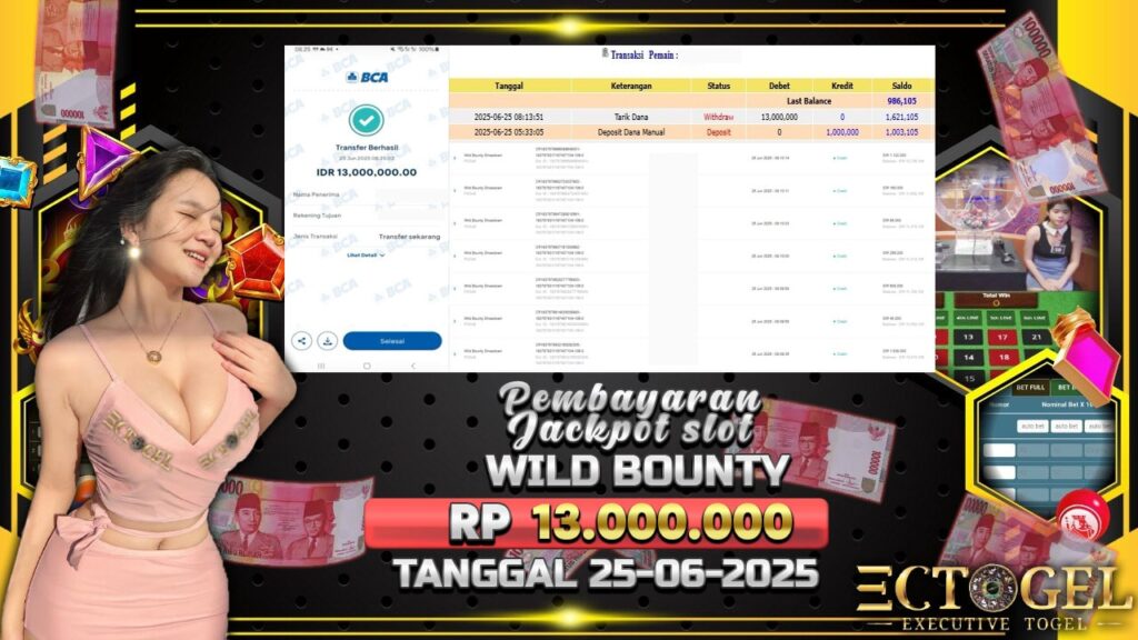 BUKTI JACKPOT SLOT WILD BOUNTY SHOWDOWN TERPERCAYA DI INDONESIA TGL 25-06-2025