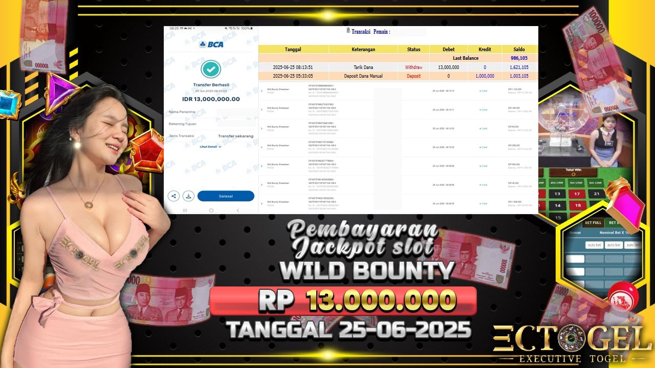 BUKTI JACKPOT SLOT WILD BOUNTY SHOWDOWN TERPERCAYA DI INDONESIA TGL 25-06-2025