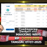 BUKTI JACKPOT SLOT MAHJONG WAYS TERPERCAYA DI INDONESIA TGL 01-07-2025