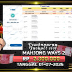 BUKTI JACKPOT SLOT MAHJONG WAYS 2 TERPERCAYA DI INDONESIA TGL 01-07-2025