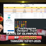 BUKTI JACKPOT SLOT GATES OF OLYMPUS 1000 TERPERCAYA DI INDONESIA TGL 02-07-2025